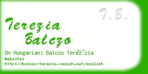 terezia balczo business card